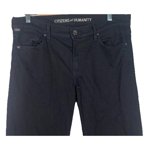 Citizens of Humanity Amber Medium Rise Bootcut Jeans in Black Size 30 Cowgirl - Picture 4 of 11
